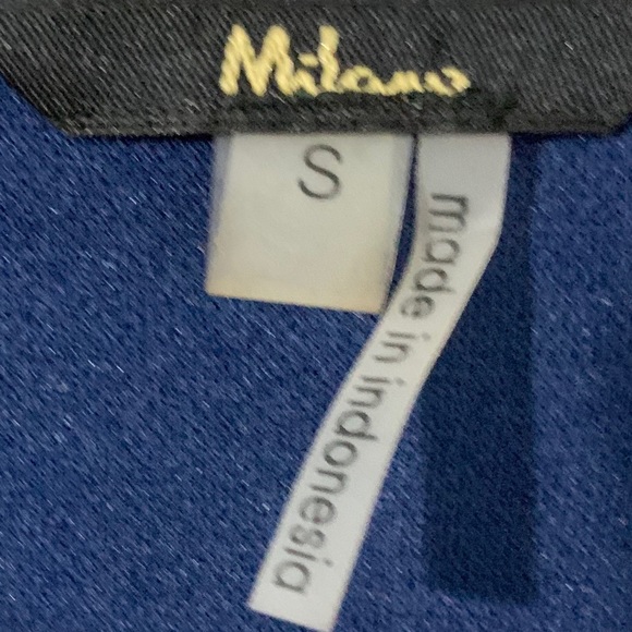 Milano Paisley Print Scoop Neck Peasant Blouse Adjustable Sleeves Gathering - Picture 7 of 7